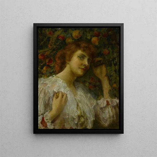 Dame aux pêches - Frederick Arthur Bridgman — quadro incorniciato alla parete