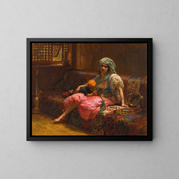 Moments tendres - Frederick Arthur Bridgman — quadro incorniciato alla parete
