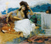 Giovane donna su una terrazza - Frederick Arthur Bridgman — vista dell’opera