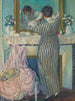 Fille se coiffant Fille arrangeant sa coiffure - Frederick Carl Frieseke — vista dell’opera