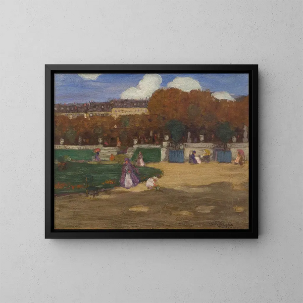 Giardini di Lussemburgo Parigi - Frederick Carl Frieseke — quadro incorniciato alla parete