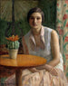 Ritratto di una donna con un cactus - Frederick Carl Frieseke — vista dell’opera