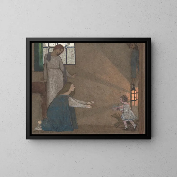 Studio per L'Enfant perdu - Frederick Cayley Robinson — quadro incorniciato alla parete