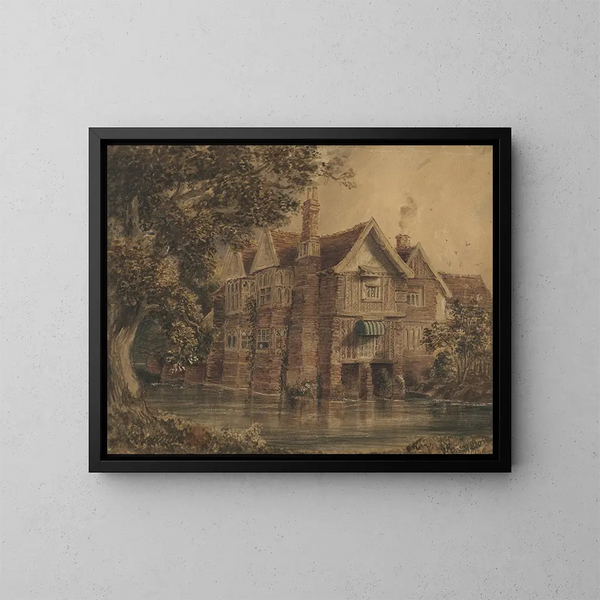 antico Farnham Hall, Suffolk - Frederick George Reynolds — quadro incorniciato alla parete