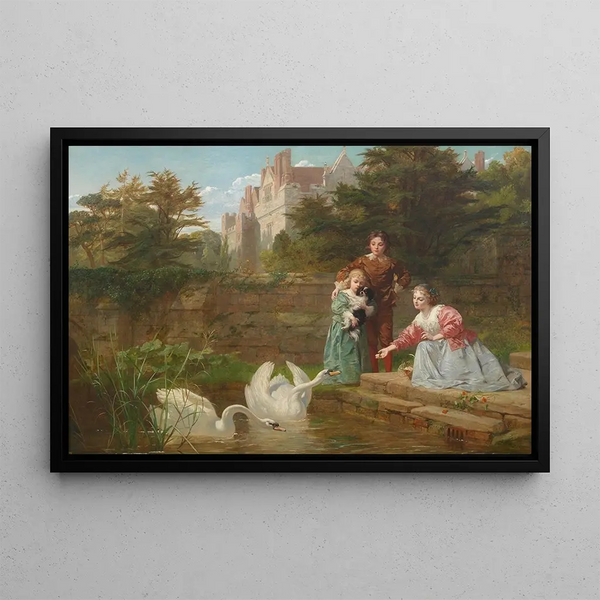 Nourrir les cygnes - Frederick Goodall — quadro incorniciato alla parete