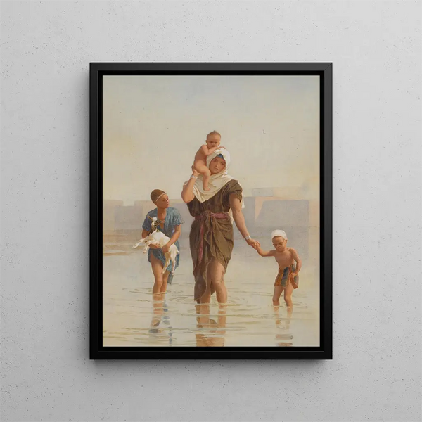 Uscire dal villaggio - Frederick Goodall — quadro incorniciato alla parete