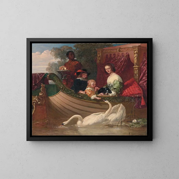La regina Henriette Marie e i suoi figli - Frederick Goodall — quadro incorniciato alla parete