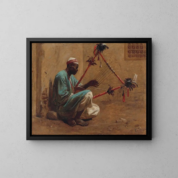 Il suonatore di cetra - Frederick Goodall — quadro incorniciato alla parete