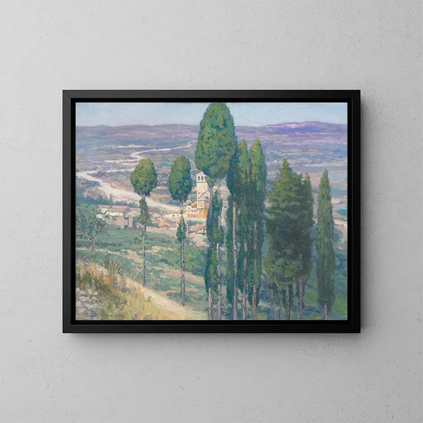 La valle ombrosa in Italia - Frederick Gottwald — quadro incorniciato alla parete