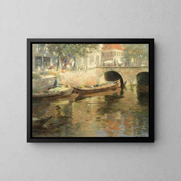 Ponte ad Alkmaar - Frederick Hall — quadro incorniciato alla parete