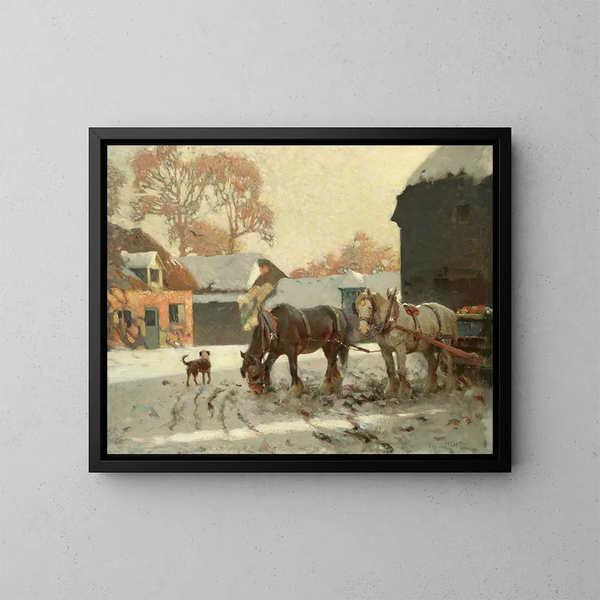 Un mattino d'inverno - Frederick Hall — quadro incorniciato alla parete