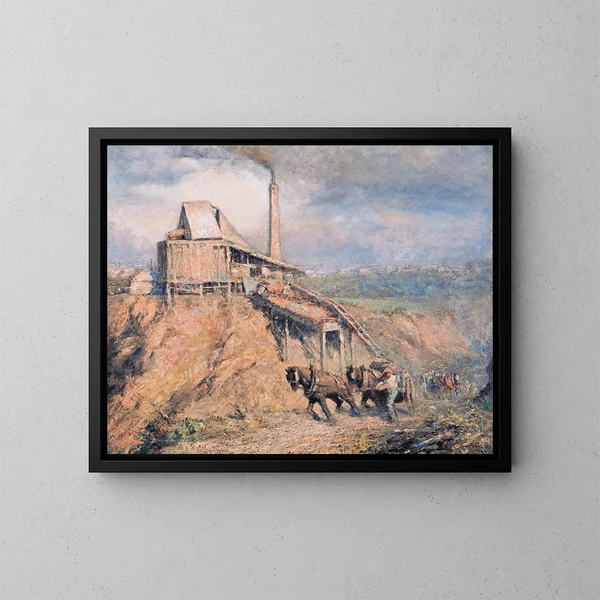 Il vecchio frantoio, La cava - Frederick McCubbin — quadro incorniciato alla parete