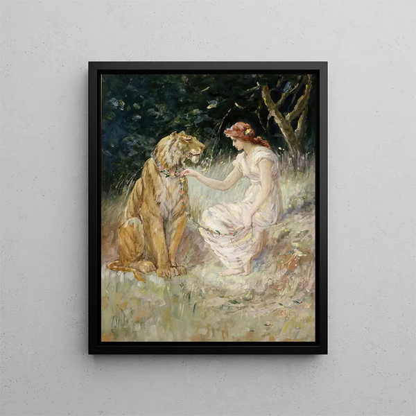 La Dame et le Tigre - Frederick Stuart Church — quadro incorniciato alla parete