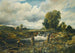 Paesaggio fluviale con figure in una barca vicino a una chiusa - Frederick Waters Watts — vista dell’opera