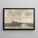 Paesaggio fluviale con vista su un villaggio - Fredericus Jacobus van Rossum du Chattel — quadro incorniciato alla parete