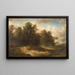 Due contadini che si riposano in un vasto paesaggio - Frederik Hendrik Hendriks — quadro incorniciato alla parete