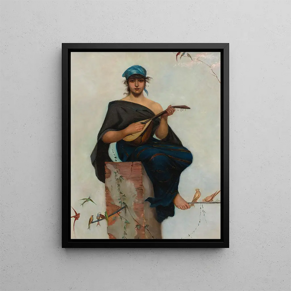 Il suonatore di lira - Frederik Hendrik Kaemmerer — quadro incorniciato alla parete