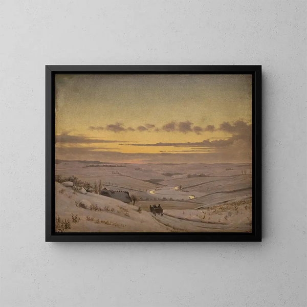 Soir d'hiver à Susen - Frederik Vermehren — quadro incorniciato alla parete