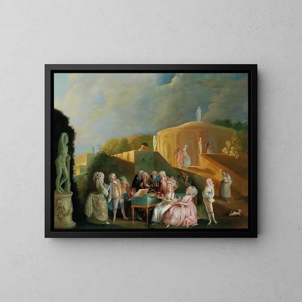 Le Concert - Ecole Française — quadro incorniciato alla parete