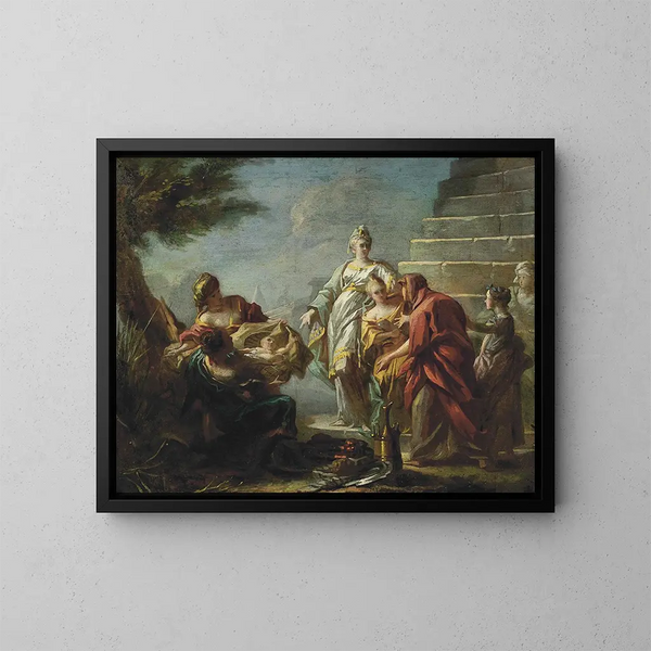 La scoperta di Mosè - Scuola francese — quadro incorniciato alla parete