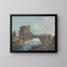 Il ponte Salario con le lavandaie - Scuola Francese — quadro incorniciato alla parete