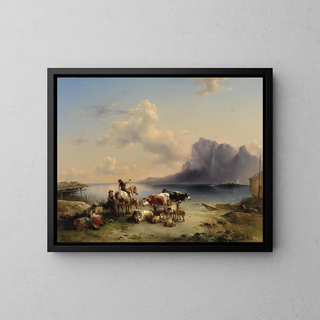 Friedrich August Matthias Gauermann - Hirten und Vieh am Attersee.webp