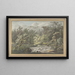 Paesaggio con cascata - Friedrich Christian Klass — quadro incorniciato alla parete