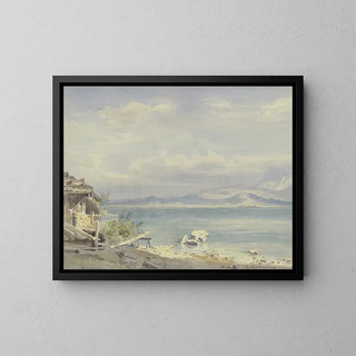 Donna di Chiemsee - Friedrich Ernst Morgenstern — quadro incorniciato alla parete