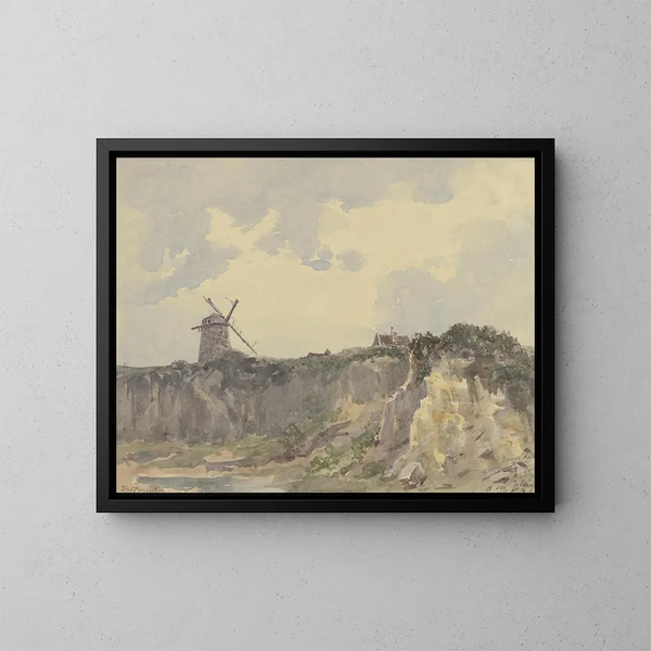 Paesaggio costiero della Baia di Bonne Nuit - Friedrich Ernst Morgenstern — quadro incorniciato alla parete
