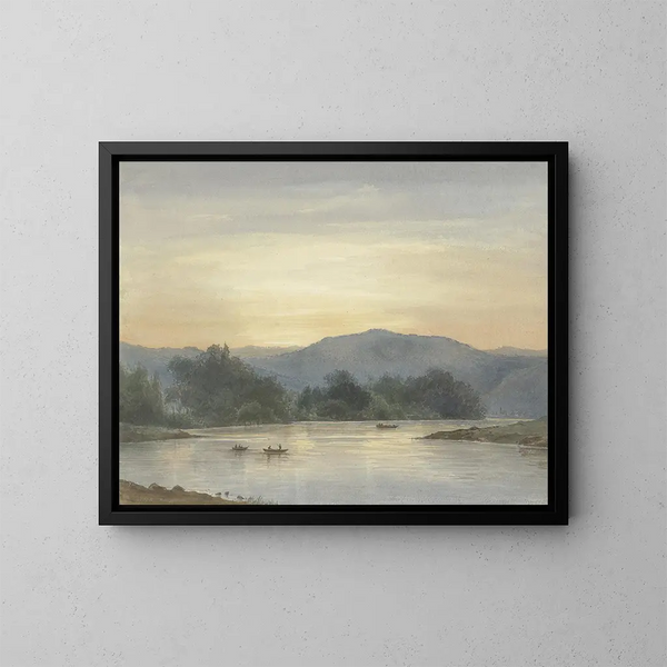 La Mano vicino a Kleinheubach - Friedrich Ernst Morgenstern — quadro incorniciato alla parete