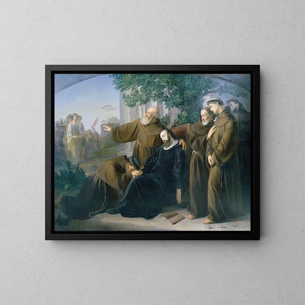 La morte di Torquato Tasso - Friedrich Friedländer — quadro incorniciato alla parete