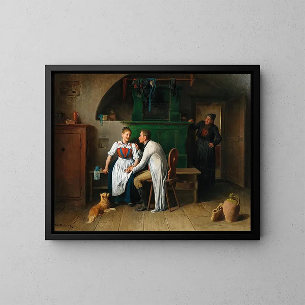 Veillée dans la chambre - Friedrich Friedländer — quadro incorniciato alla parete