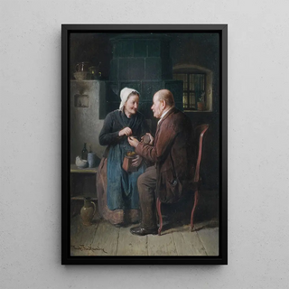 Friedrich Friedlnder - lteres Paar im Kcheninterieur.webp