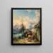 La transumanza ad Altaussee con vista sulla catena del Dachstein - Friedrich Gauermann — quadro incorniciato alla parete