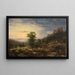 Château Eberstein vicino a Baden-Baden con vista sulla pianura del Reno - Friedrich Helmsdorf — quadro incorniciato alla parete