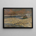 Vapori verdi sul Elba sotto il sole d'inverno - Friedrich Kallmorgen — quadro incorniciato alla parete