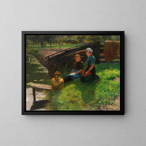 Dopo mezzogiorno d'estate - Friedrich Kallmorgen — quadro incorniciato alla parete