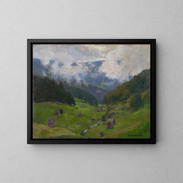 La valle di Raumnzach - Friedrich Kallmorgen — quadro incorniciato alla parete