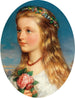 Ritratto di una ragazza con fiori e rose - Friedrich Krepp — vista dell’opera