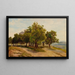 Gruppo di alberi sul Kahlenberg con vista su Vienna - Friedrich Loos — quadro incorniciato alla parete