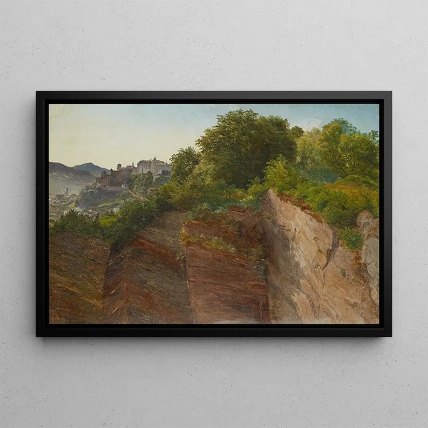 Friedrich Loos - Blick vom Salzburger Mnchsberg auf die Festung Hohensalzburg.webp