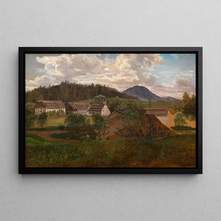 Friedrich Loos - Salzburgische Landschaft mit Gutshof.webp