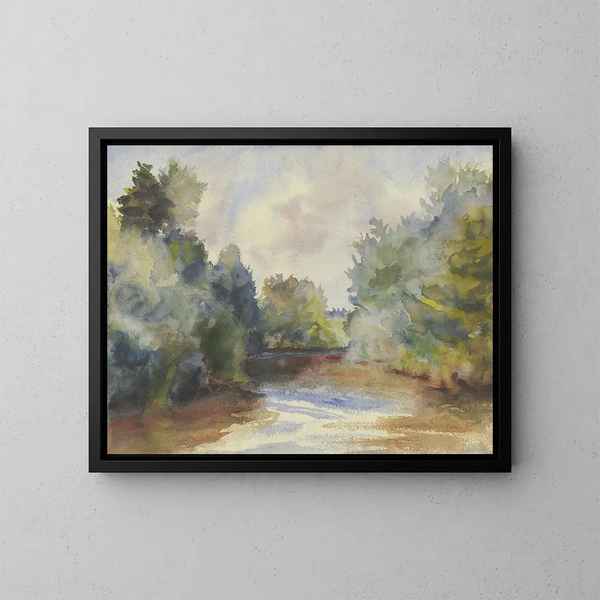 Paesaggio piatto - Friedrich Mook — quadro incorniciato alla parete