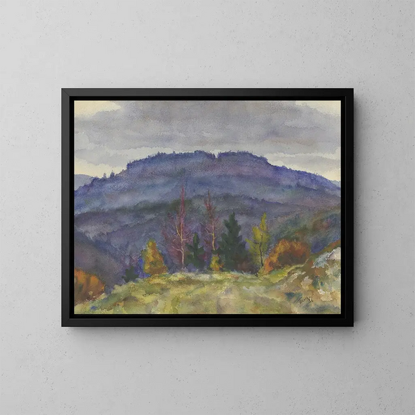 Paesaggio montano - Friedrich Mook — quadro incorniciato alla parete