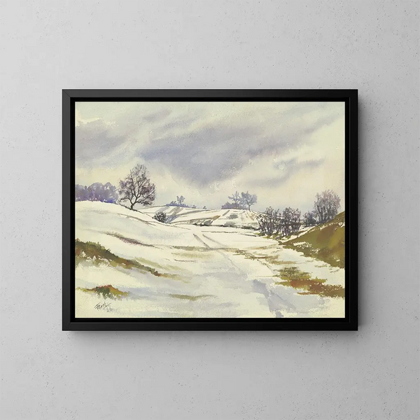 Paesaggio invernale - Friedrich Mook — quadro incorniciato alla parete