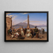 L'improvisatore sul molo di Napoli - Friedrich Mosbrugger — quadro incorniciato alla parete
