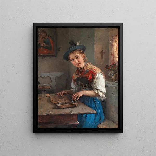 Friedrich Prlls - A Zither Player.webp
