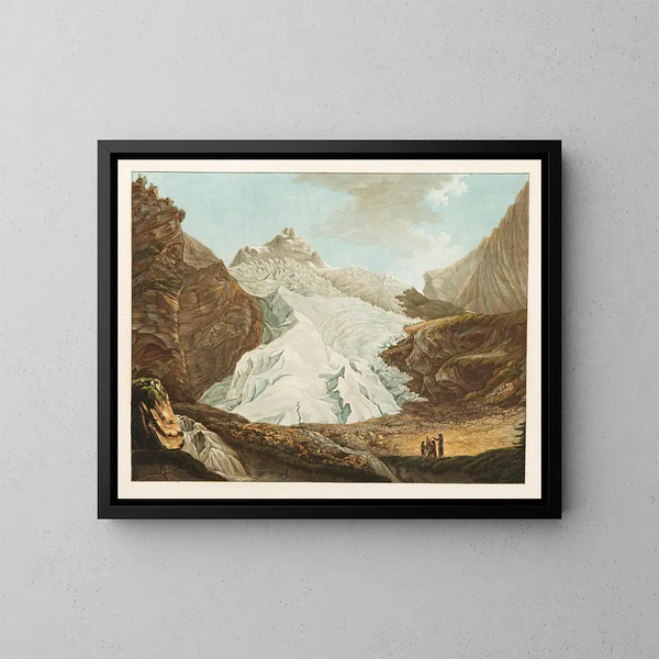 Ghiacciaio di Rosenlaui nel paese di Hasli - Friedrich Rosenberg — quadro incorniciato alla parete