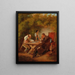 Giocatori di domino - Friedrich Sturm — quadro incorniciato alla parete