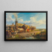 Paesani davanti alle porte della città - Friedrich Sturm — quadro incorniciato alla parete